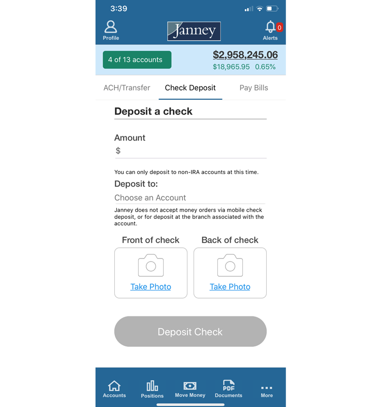 Mobile Check Deposit Mobile Check Deposit