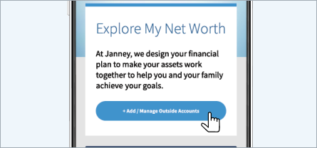 Photo showing how to add or manage an outside account.