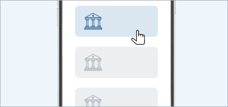 Photo showing institution selection.