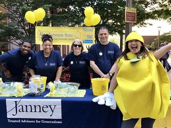 Janney employees at Alex's Lemonade Stand Fundraiser