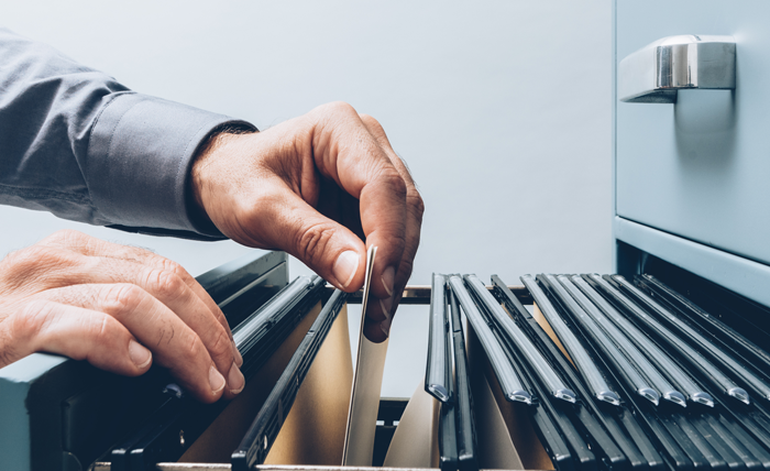 a person files documents