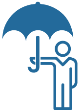 A person holding an umbrella