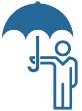 A person holding an umbrella